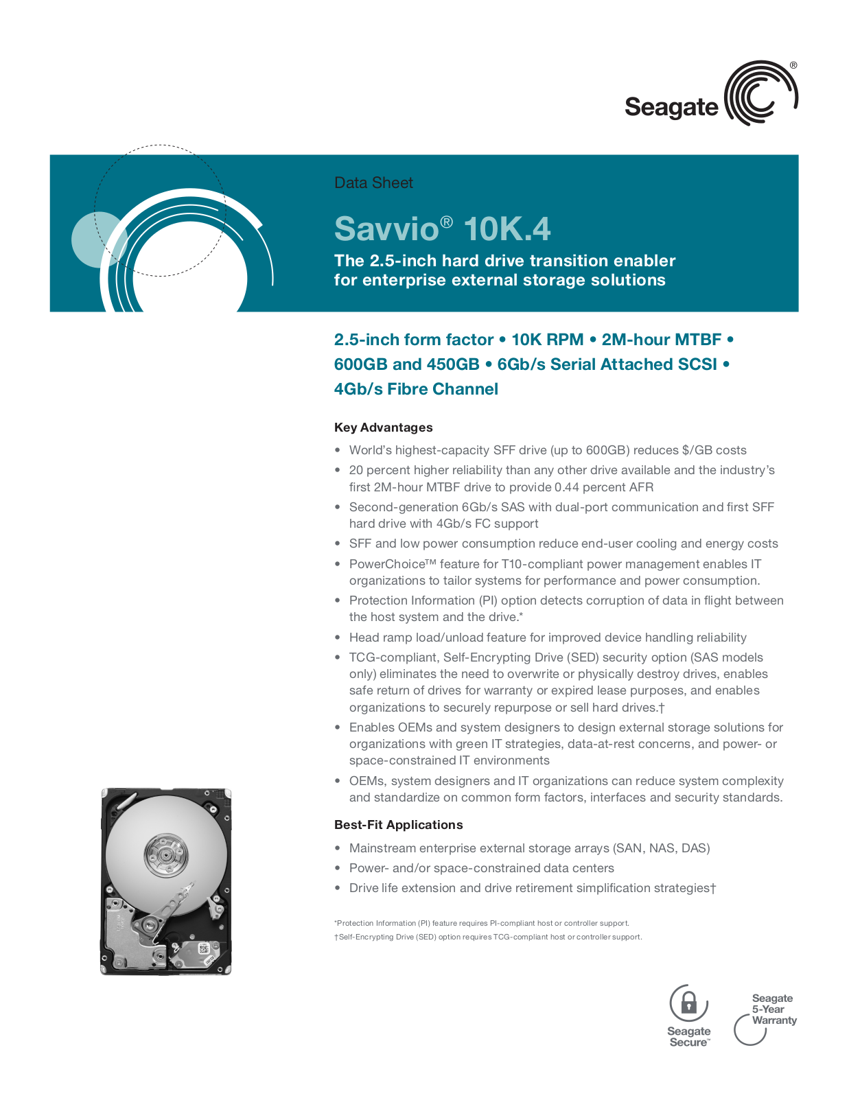 seagate SAVVIO 10K.4 DATASHEET