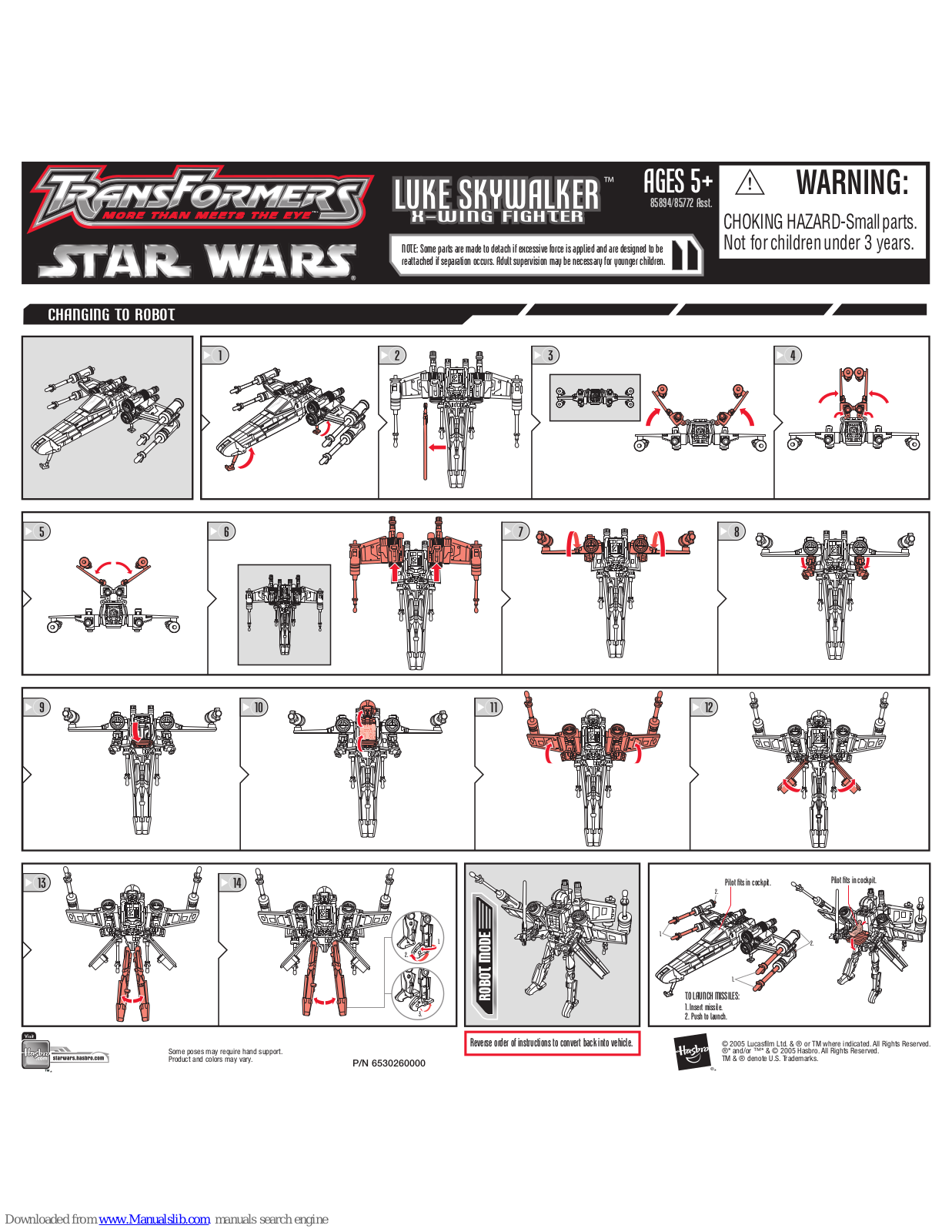 Hasbro 85894, 85772 Installation Manual - ManualMachine.com