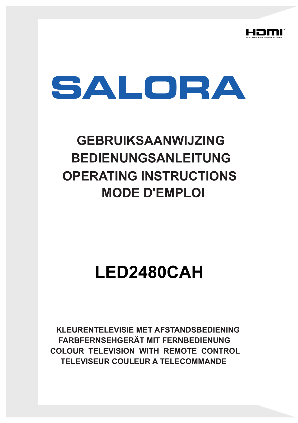 Salora LED2480CAH Instruction Manual