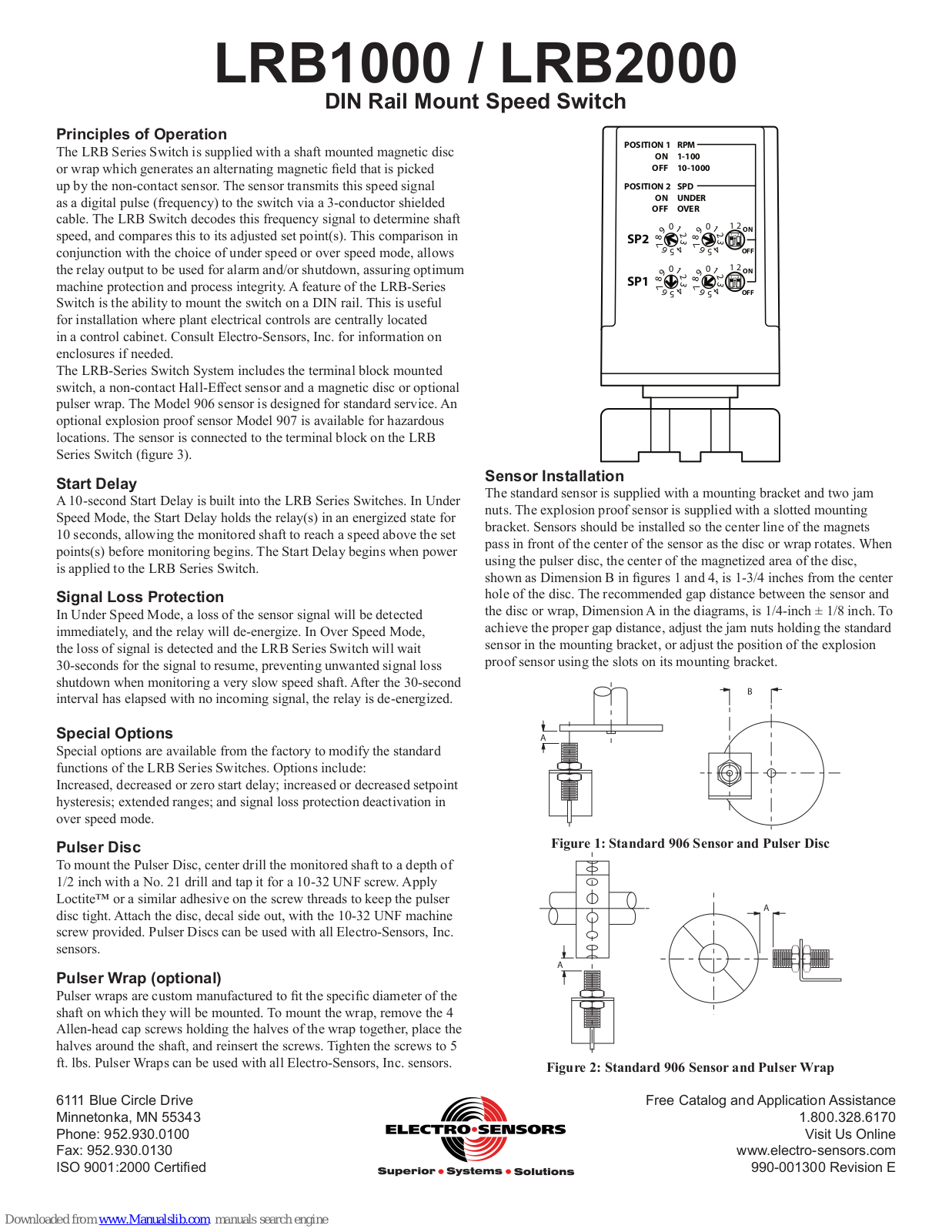 Electro-Sensors LRB1000, LRB2000 User Manual