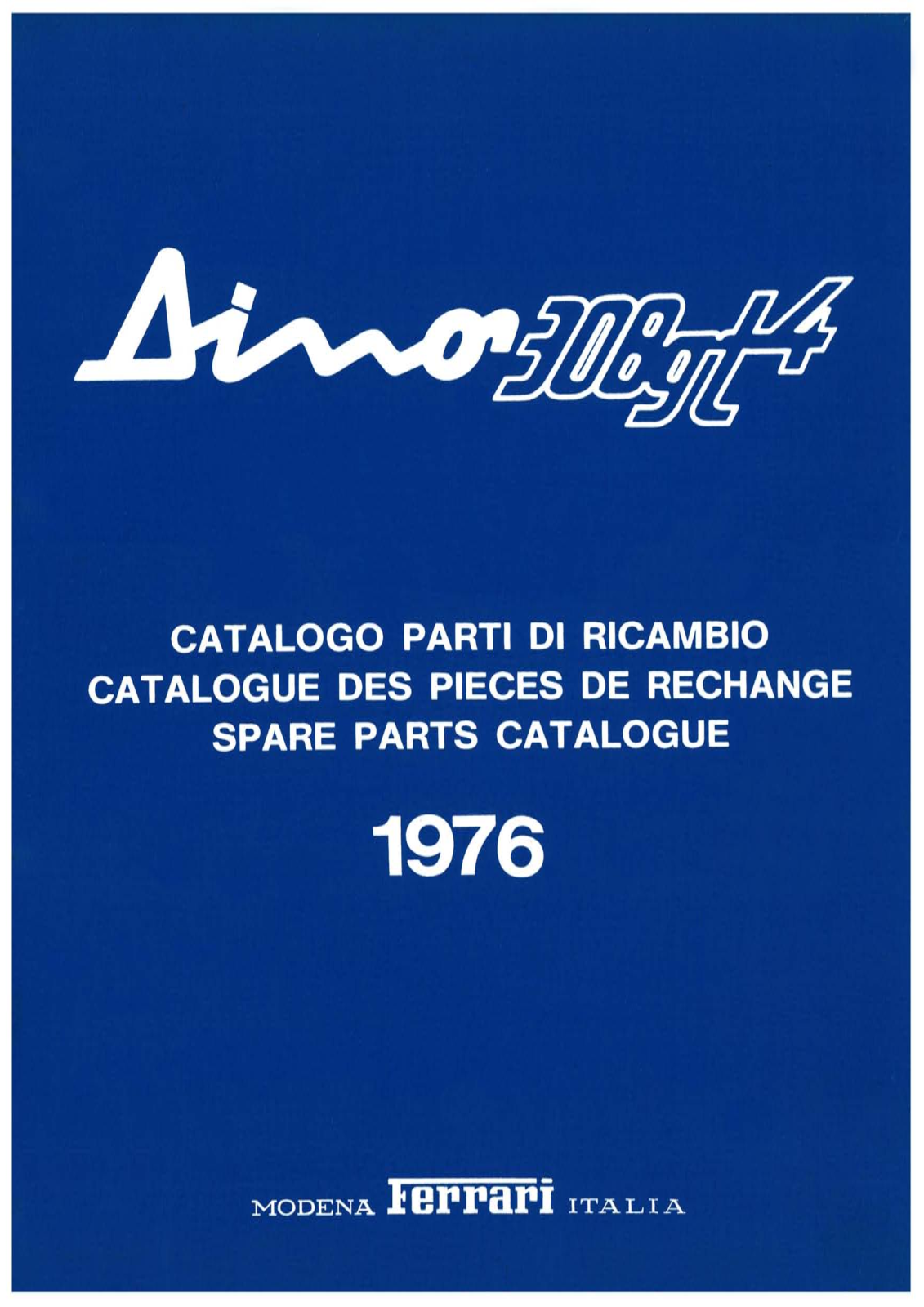 Ferrari Dino GT4 1976 User Manual