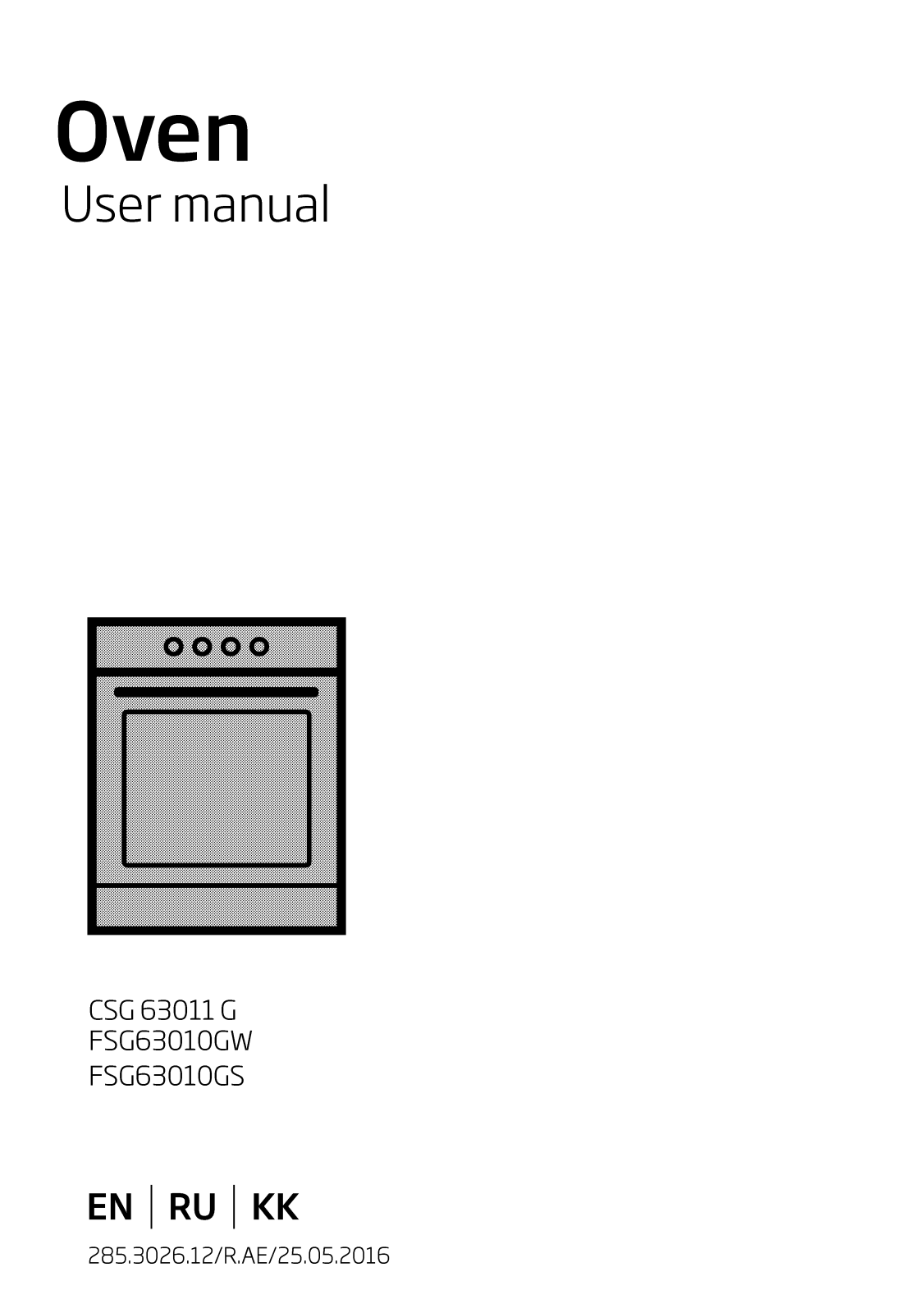 Beko FSG63010GW, FSG63010GS User manual