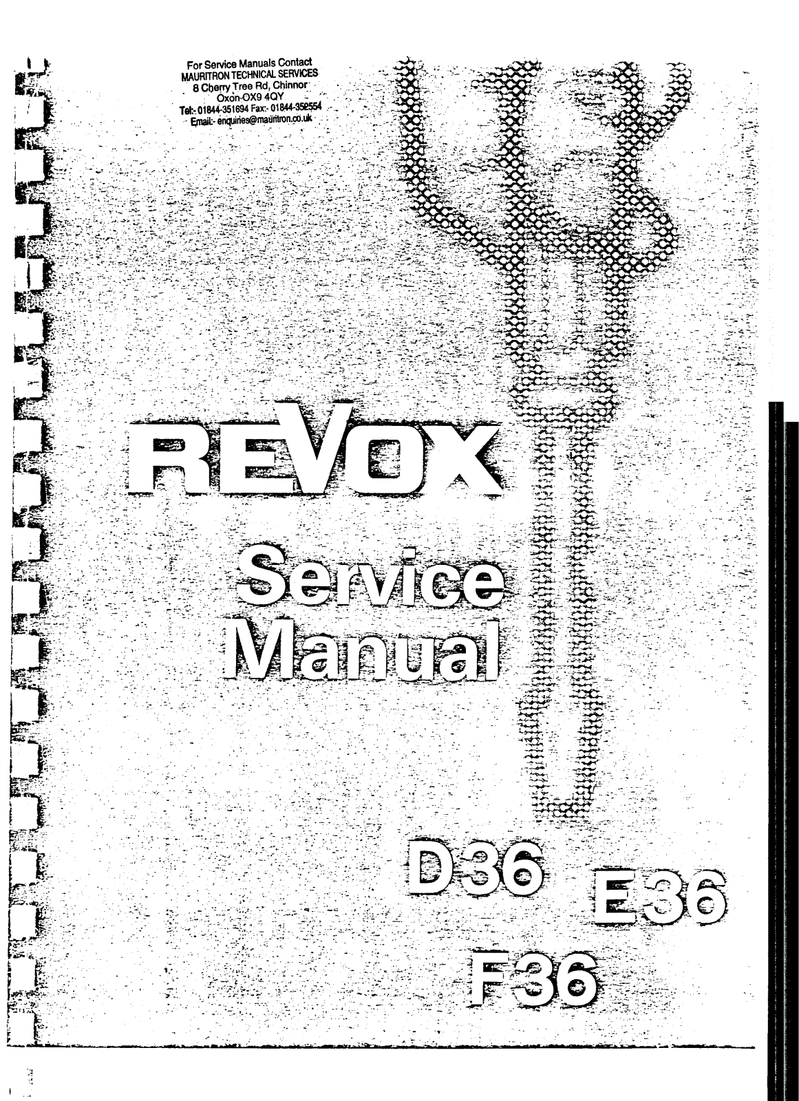 Revox F-36, D-36 Service manual