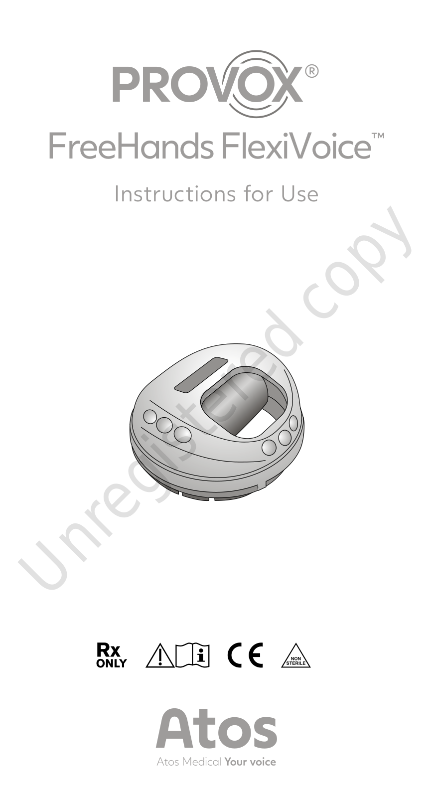 Atos Medical Provox FreeHands FlexiVoice Instructions For Use Manual