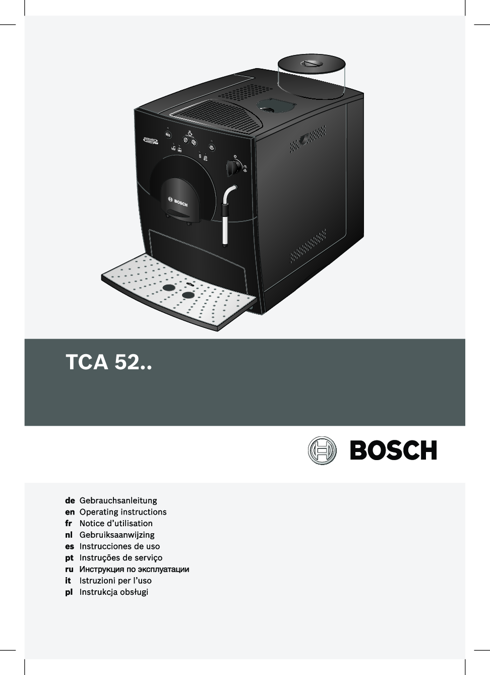 Bosch TCA 5201 User Manual