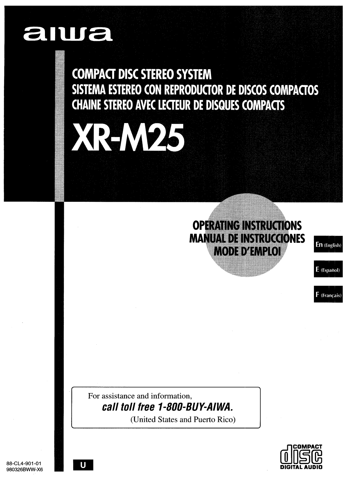 AIWA XR-M25 User Manual