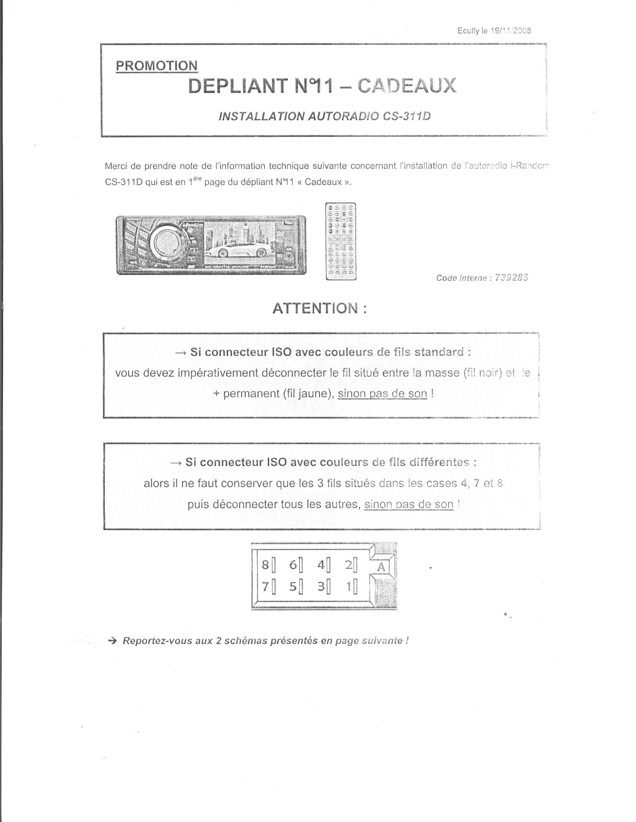 I-RANDOM CS-311D User Manual