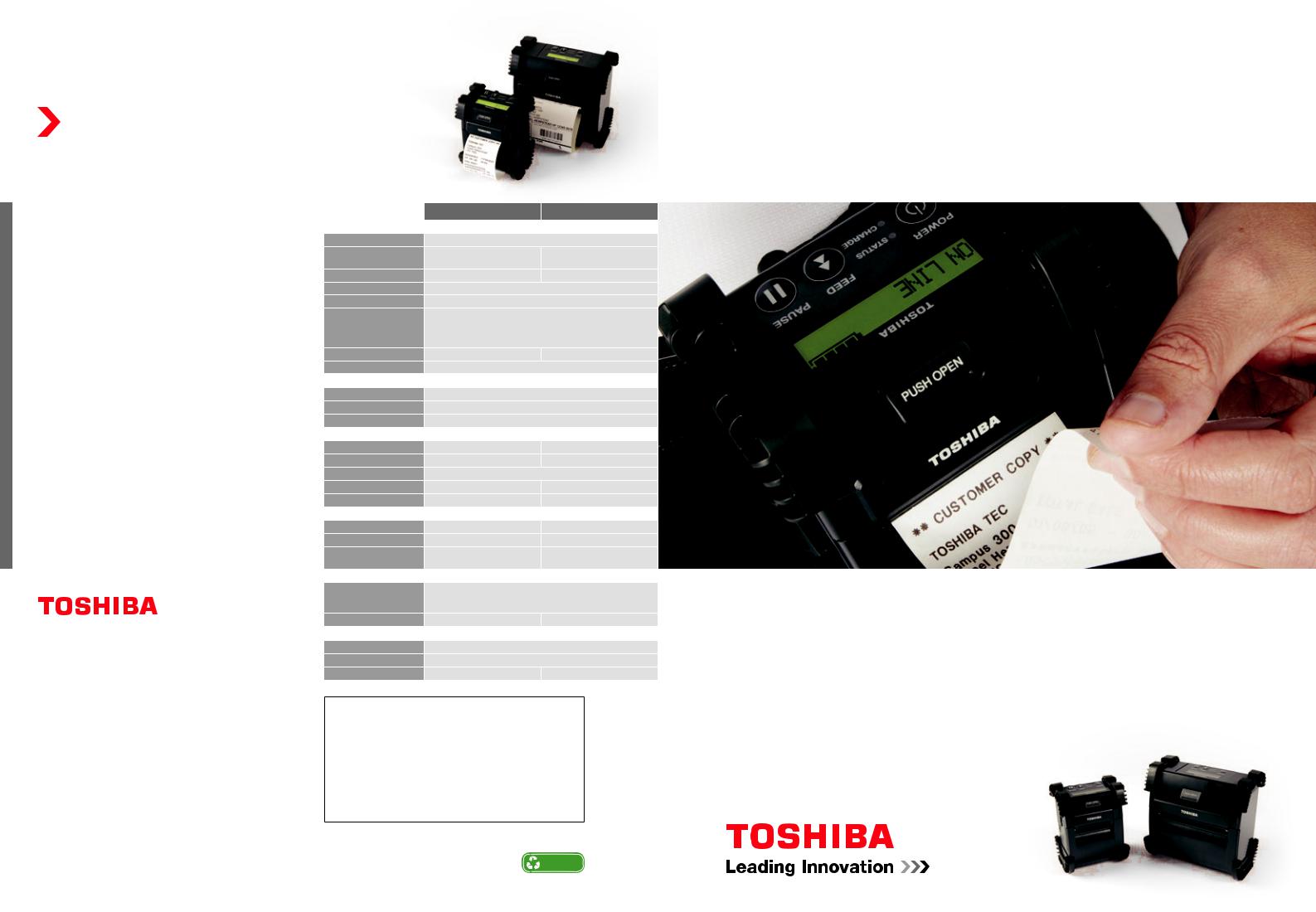 Toshiba B-EP2DL-GH40-QM-R, B-EP4DL-GH20-QM-R, B-EP4DL-GH40-QM-R, B-EP2DL-GH20-QM-R Datasheet