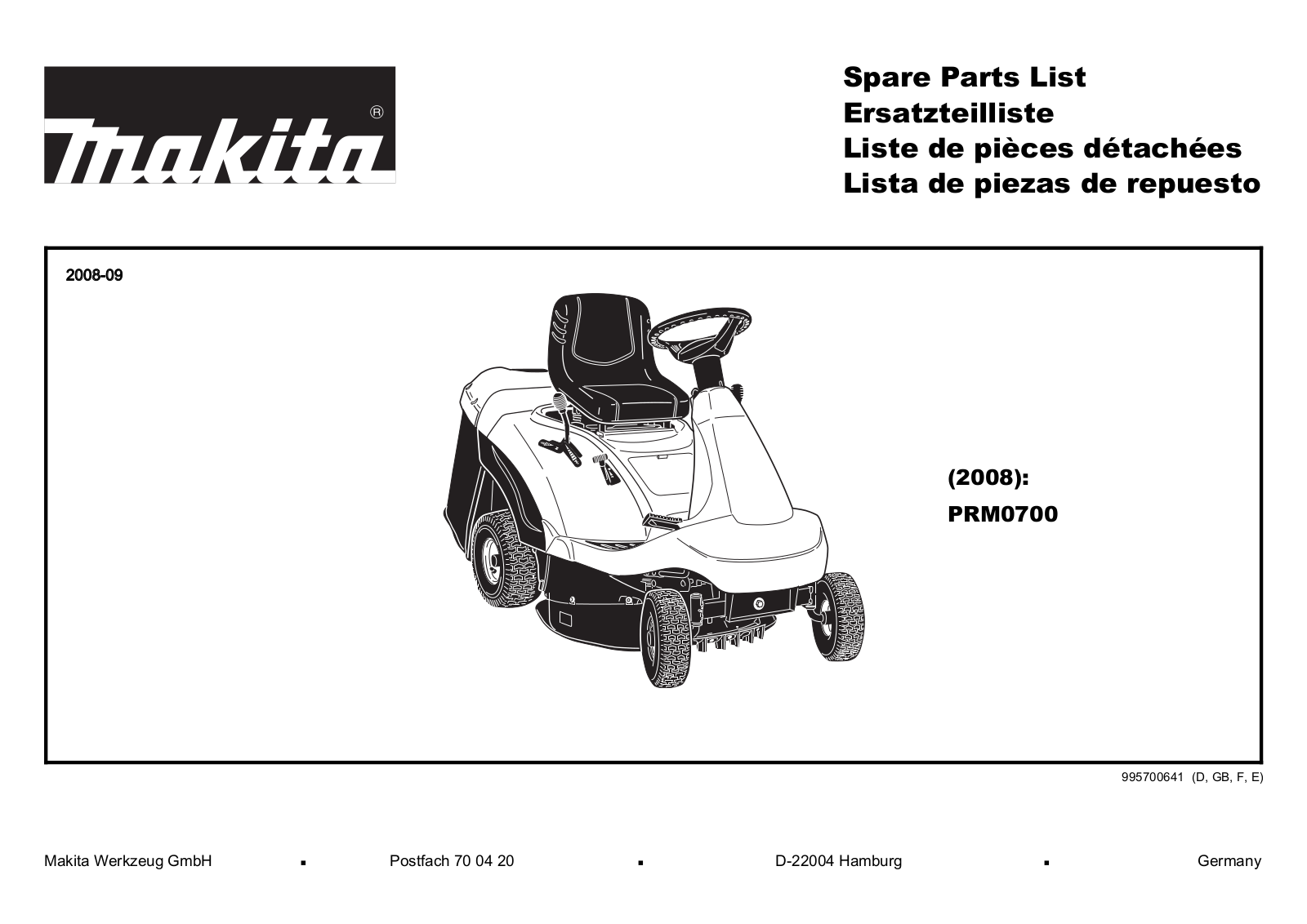 Makita PRM0700 User Manual