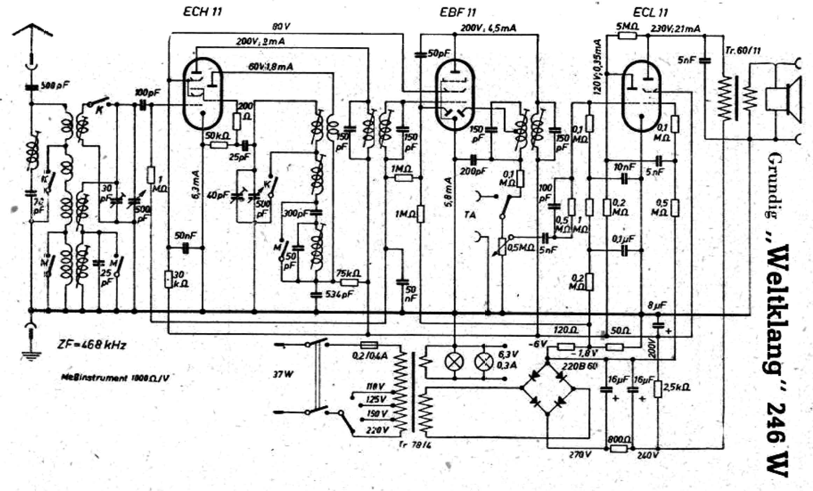 Grundig WELTKLANG-246-W Schematic