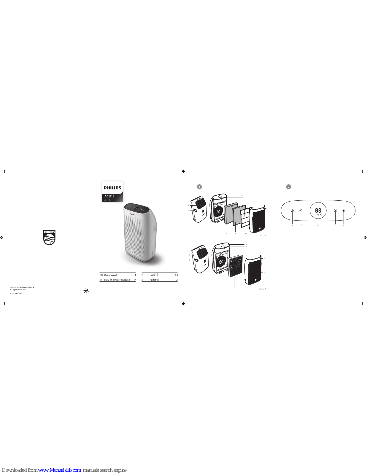 Philips AC1215, AC1211 User Manual