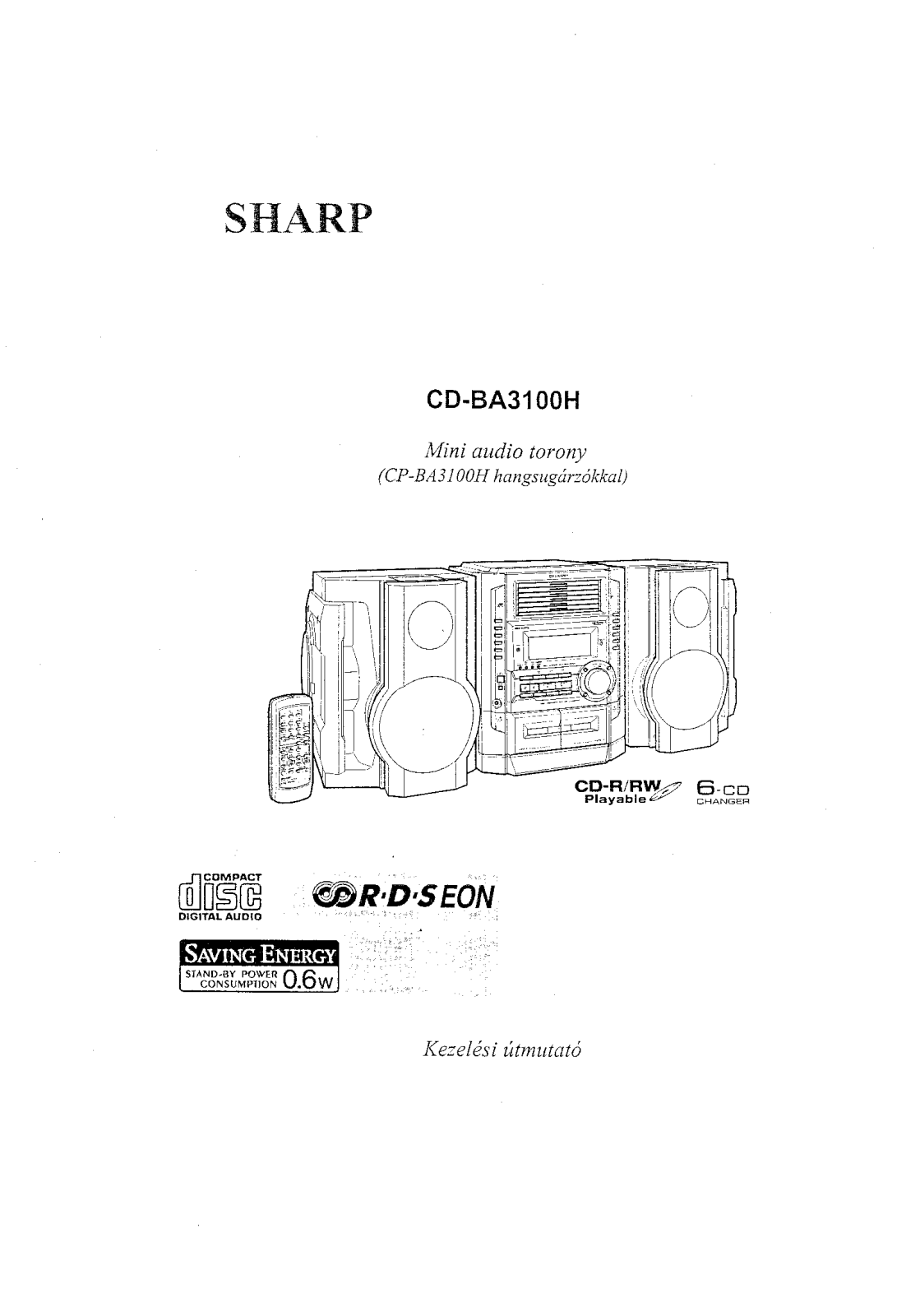 Sharp CD-BA3100H User Manual