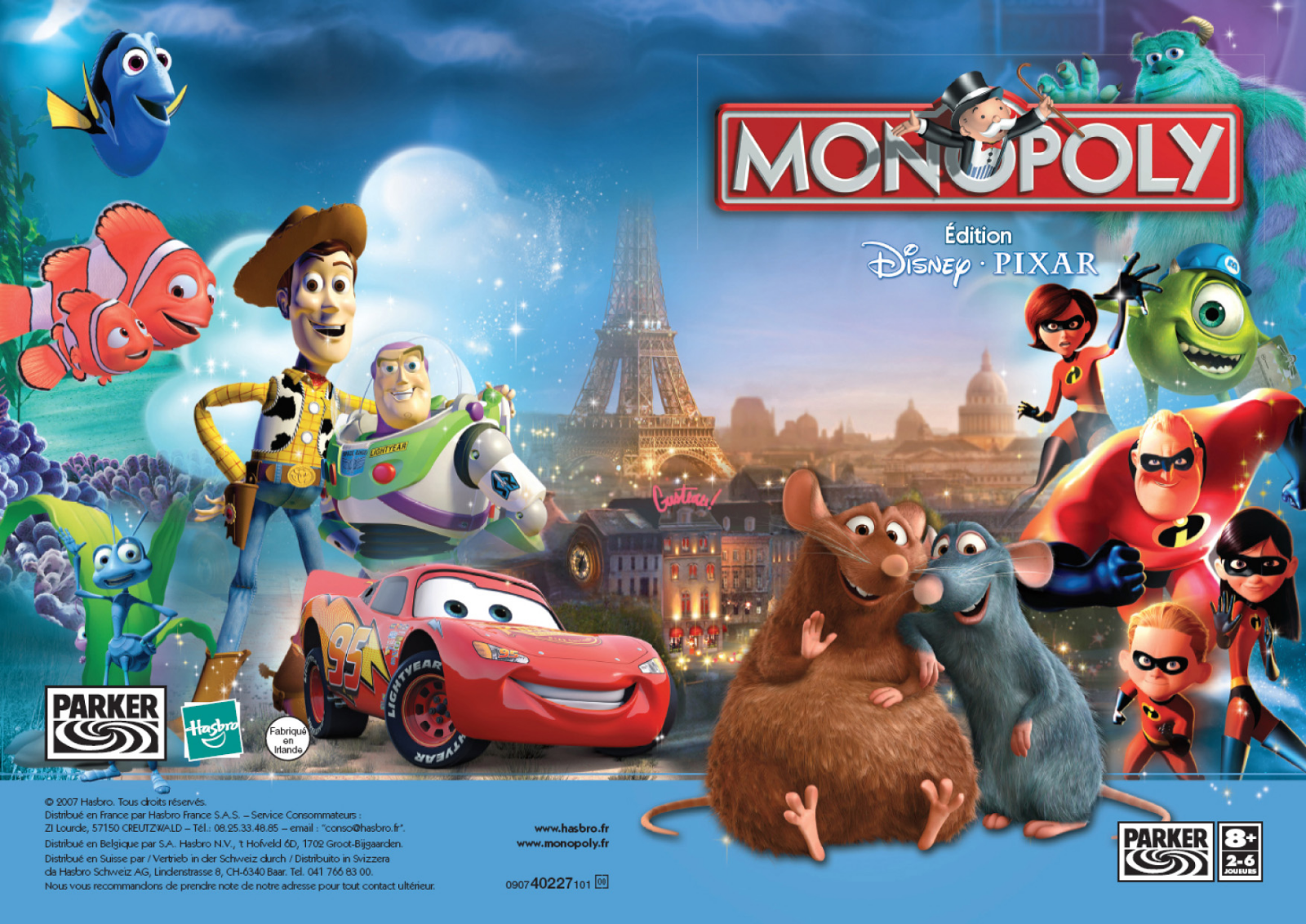 HASBRO MONOPOLY PIXAR User Manual