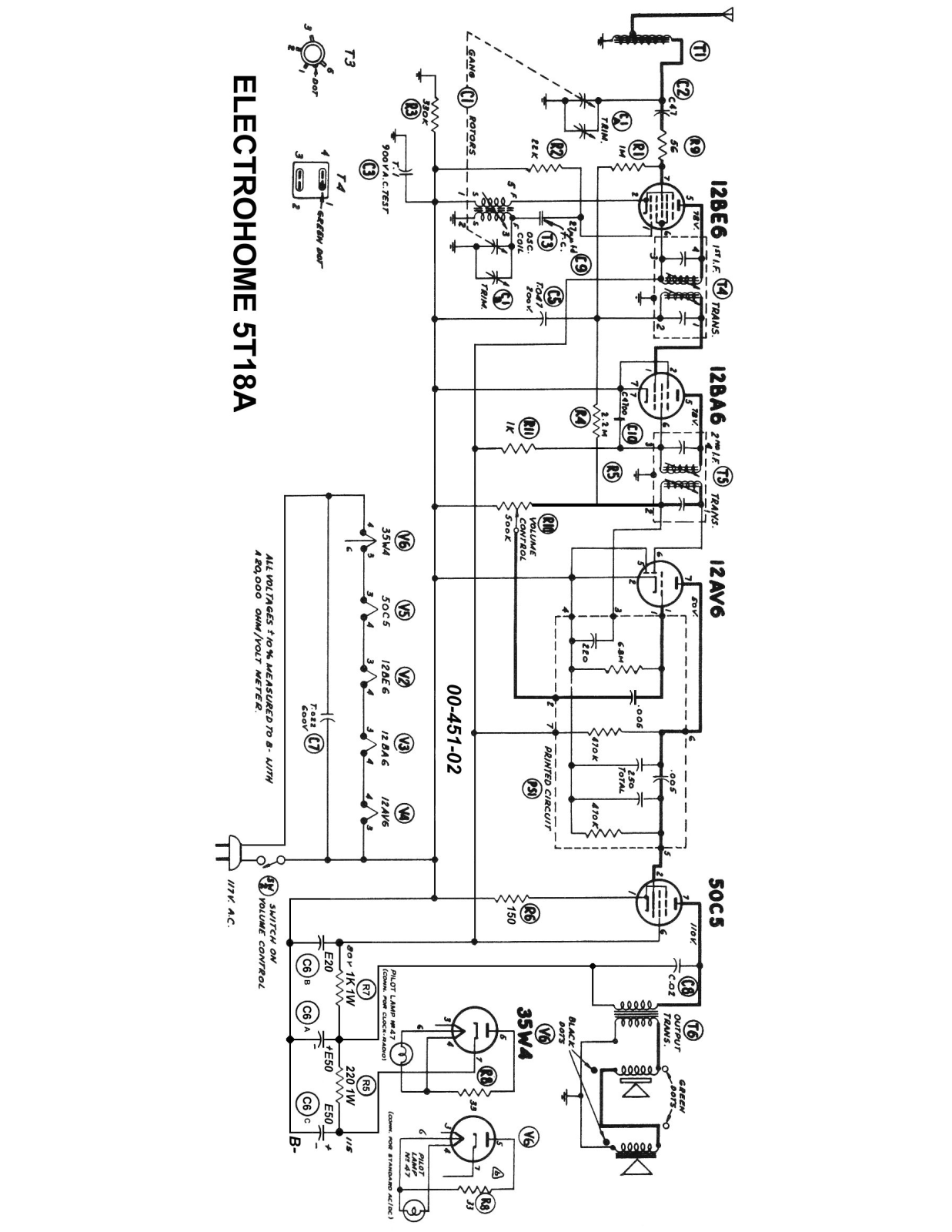 ElectroHome 5T18A Schematic - ManualMachine.com