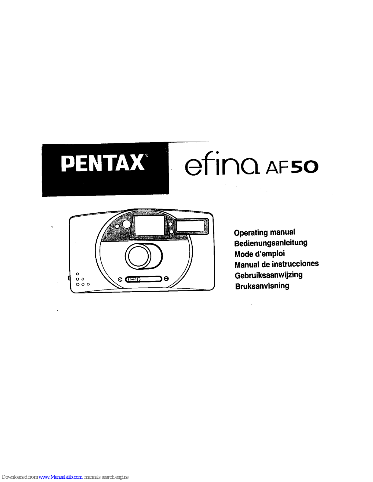 Pentax efina AF50 Operating Manual