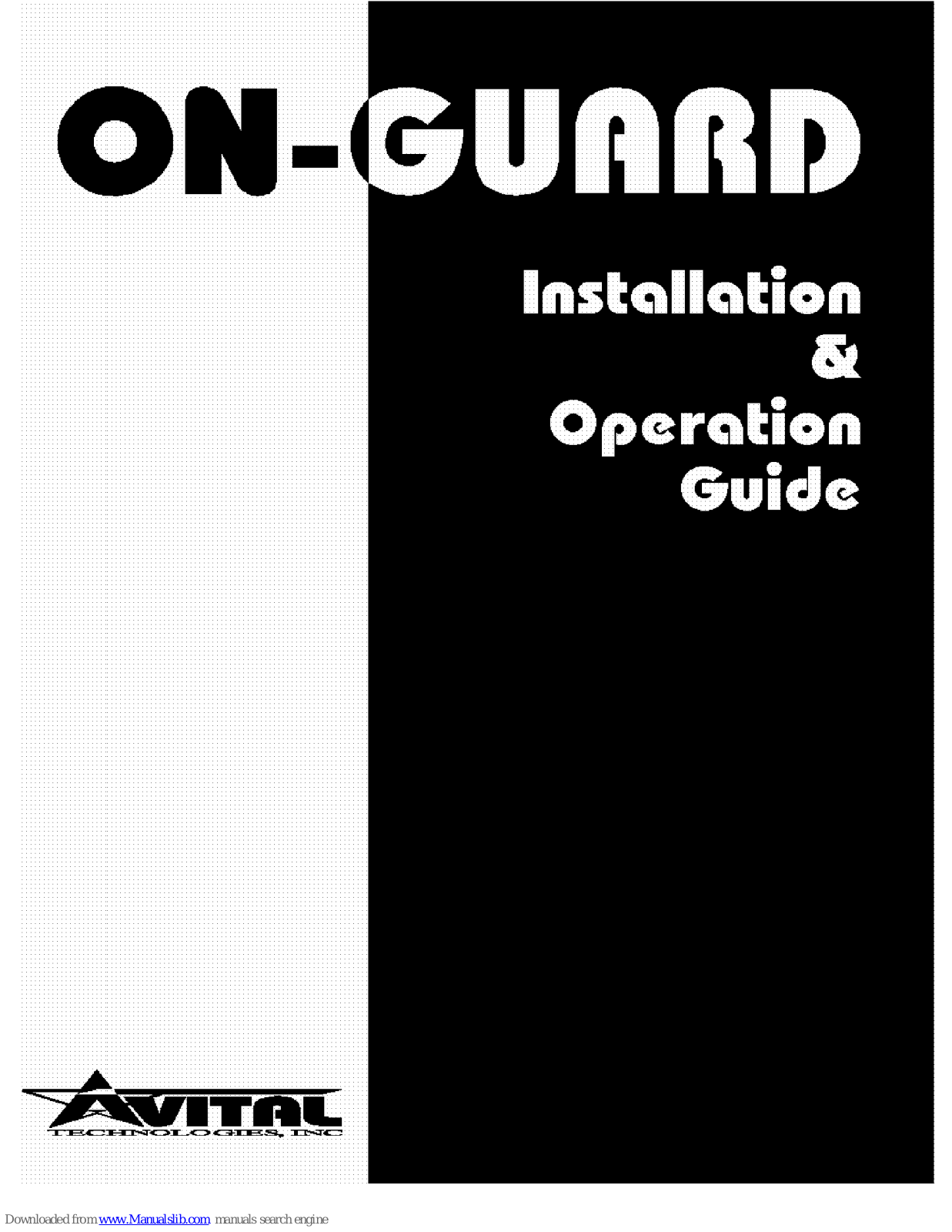 Avital On-Guard Installation & Operation Manual