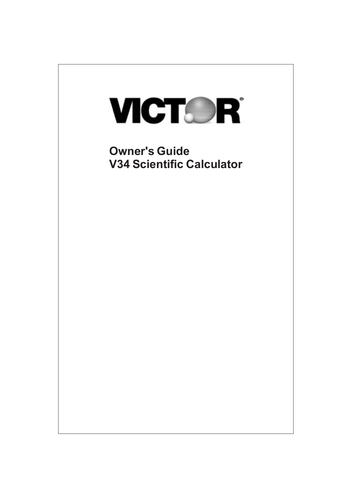 Victor V34 User Manual