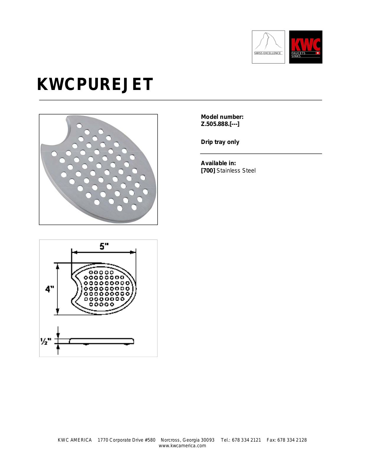 KWC Z.505.888 User Manual