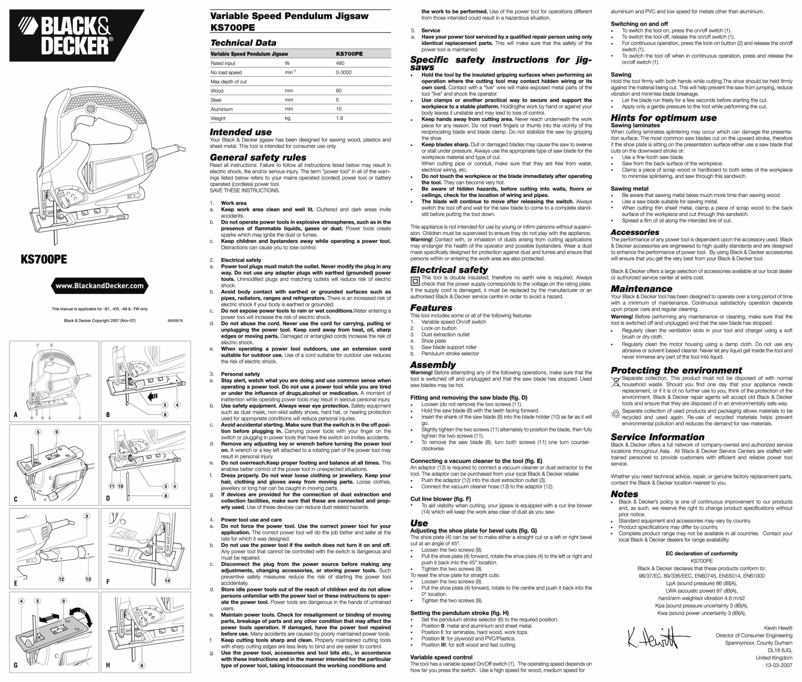 Black & Decker Ks700pe Instruction Manual