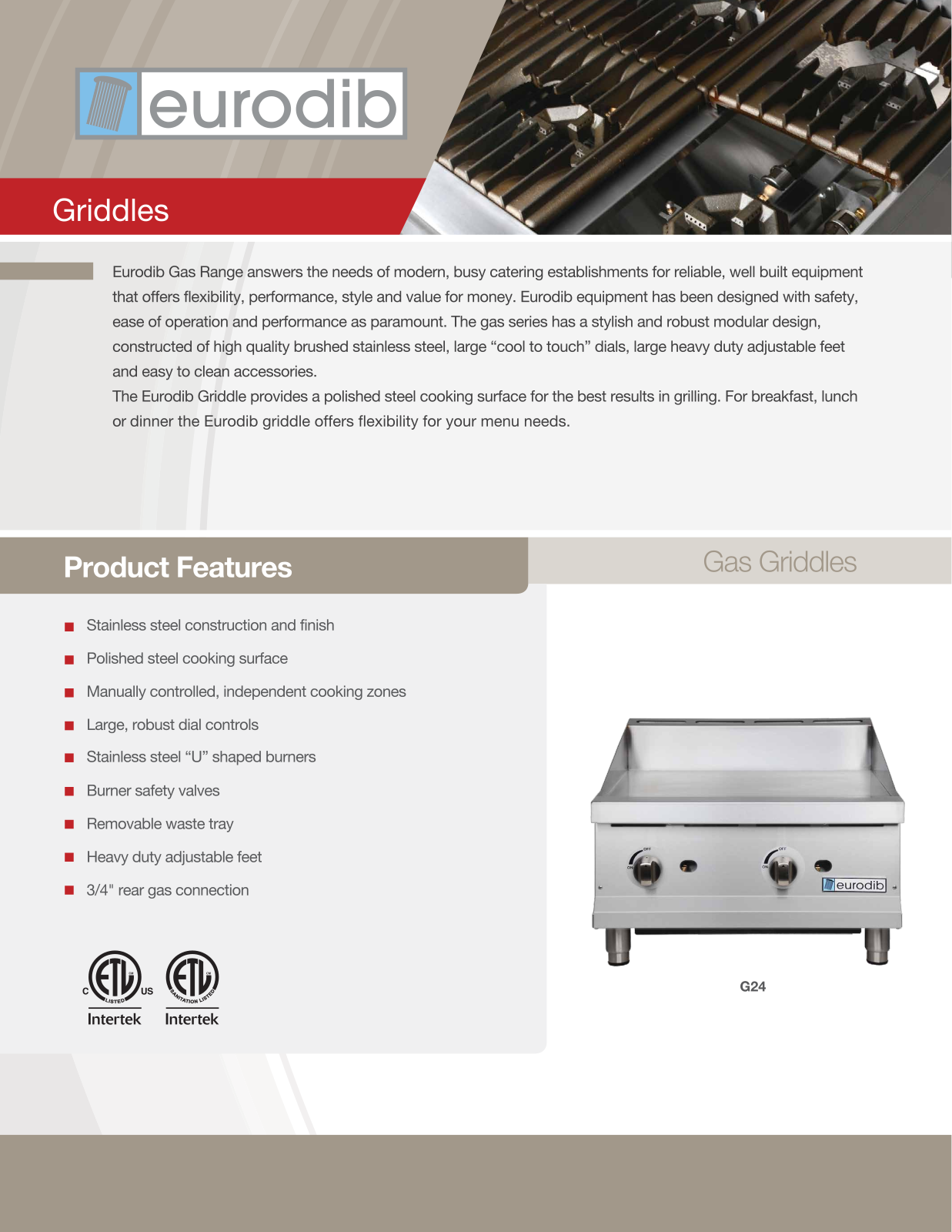 Eurodib G36, TG15T, G24T, G36T, G48T Specifications