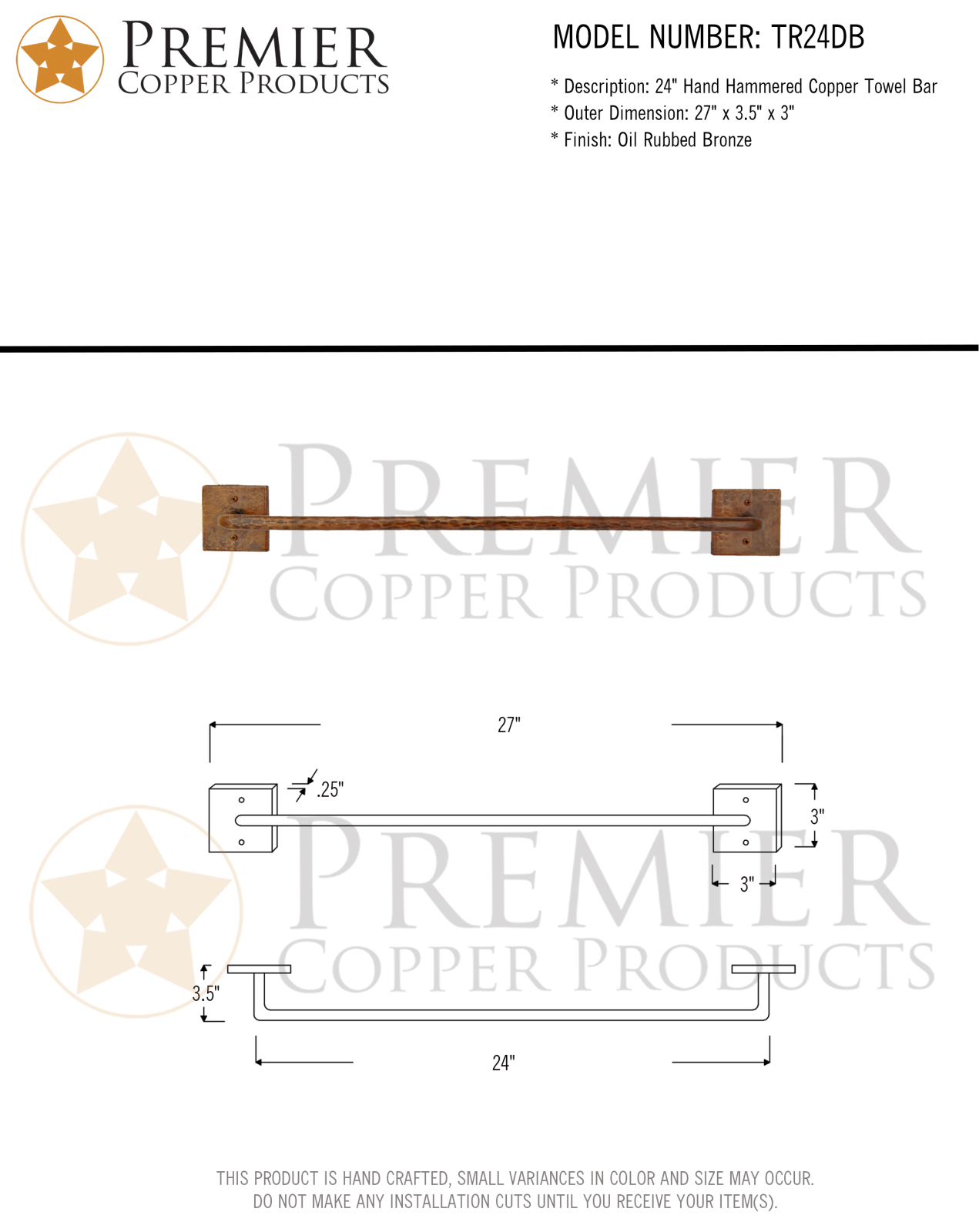 Premier Copper Products IER1341 Specifications - ManualMachine.com