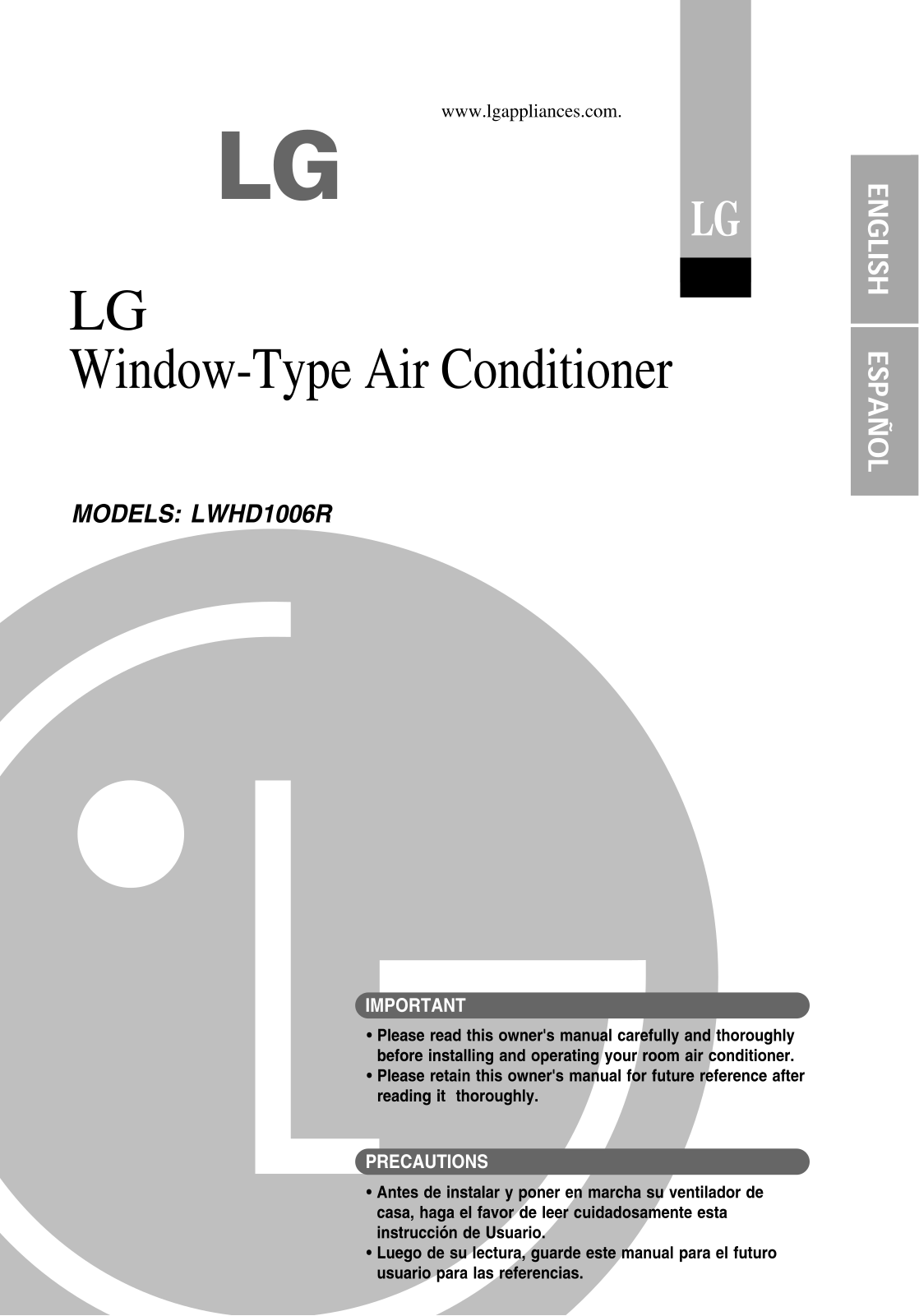 LG LWHD1006R User Manual