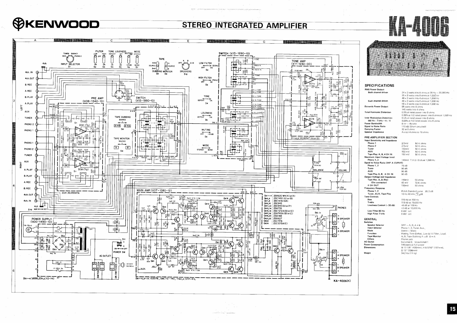 Kenwood KA-4006 Service Manual