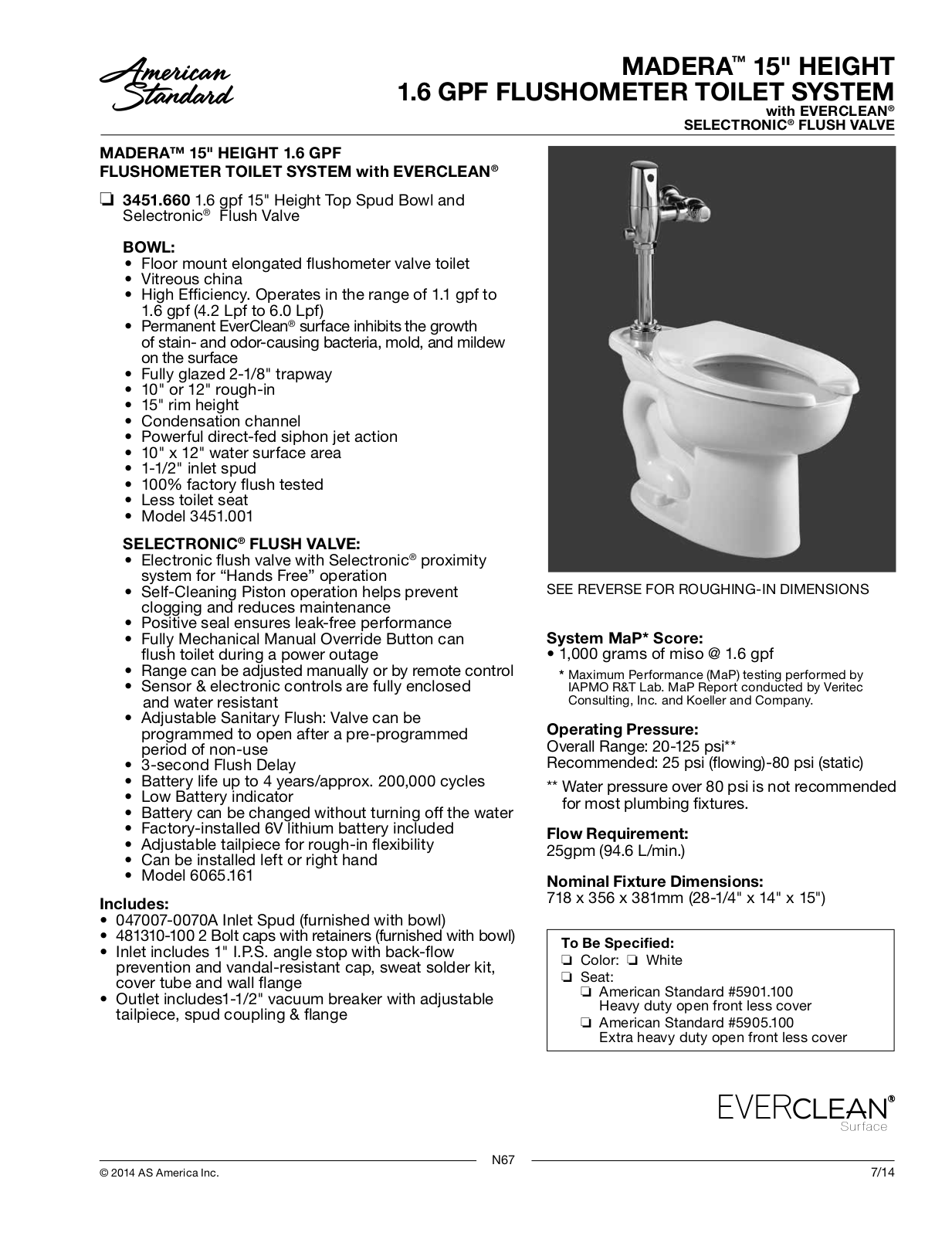 American Standard ASD8915 Specifications - ManualMachine.com