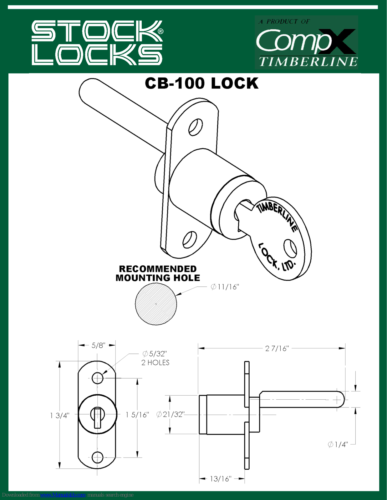 Stock Loks CB-100 Instruction Sheet