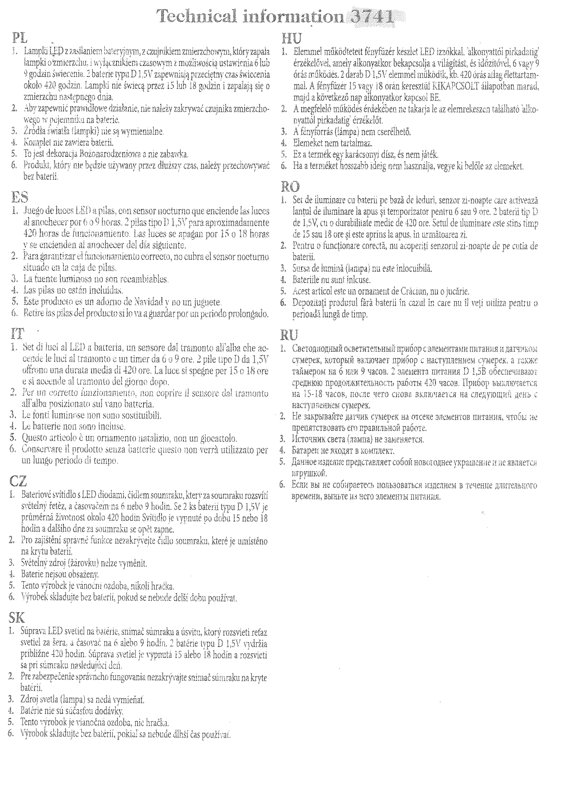 Konstsmide 3741 User guide