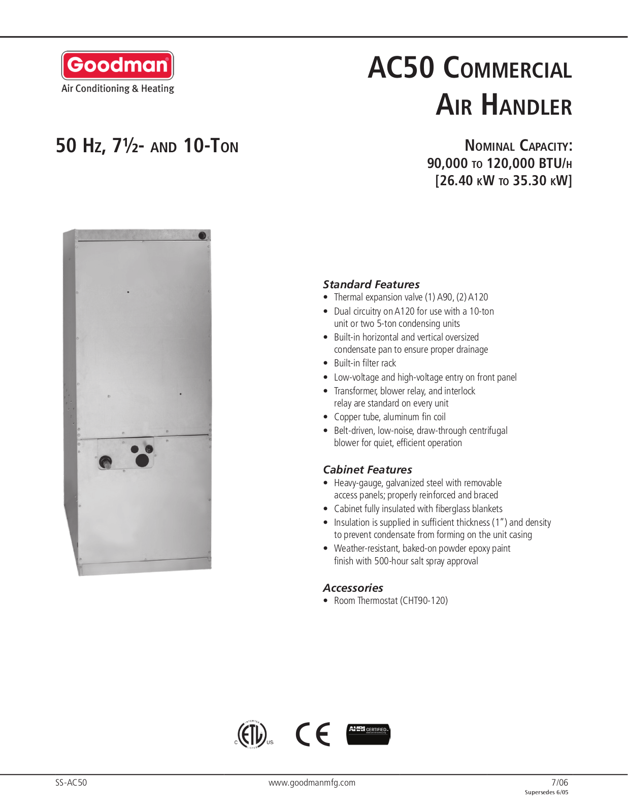 Goodman AC120-00-5F User Manual