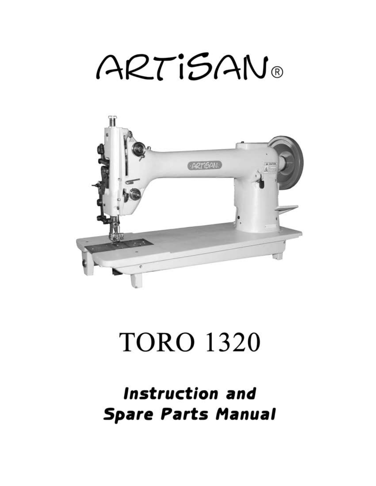 Artisan TORO 1320 Instruction Manual