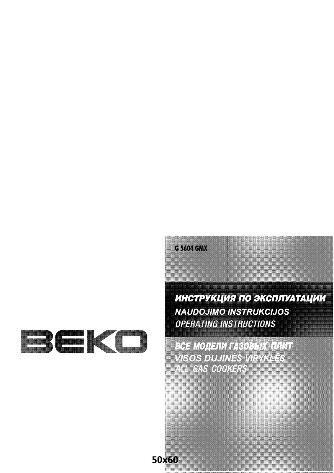 Beko G S6045 GMX User Manual