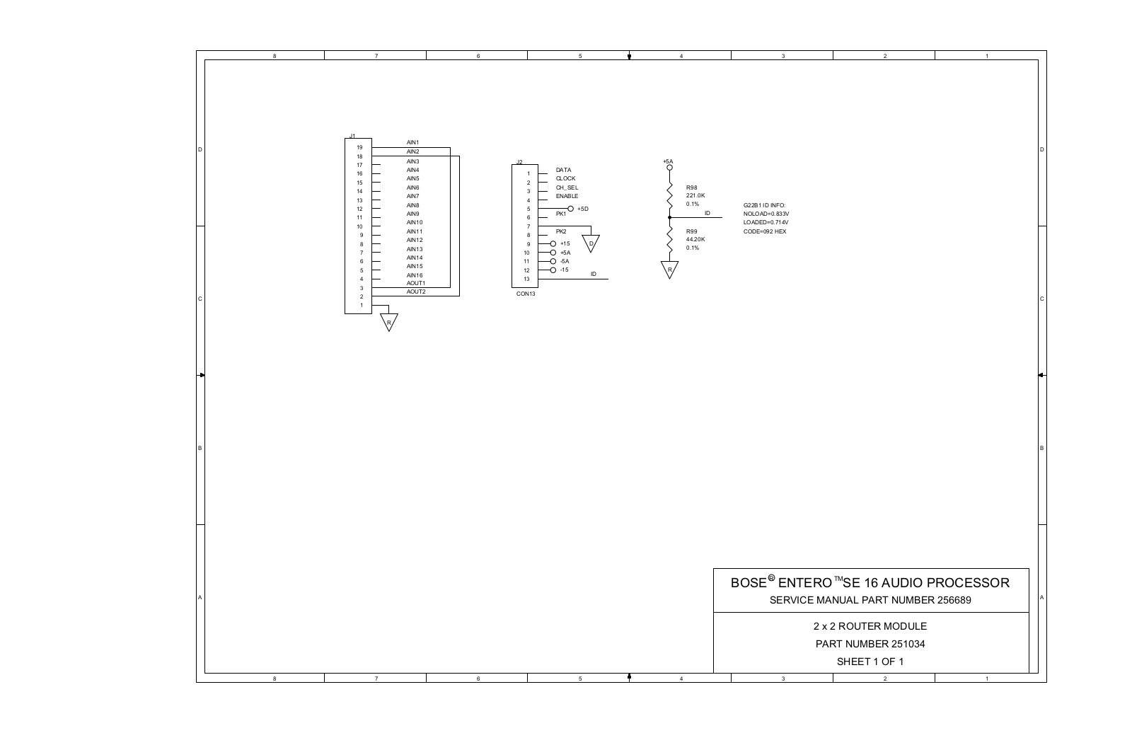 BOSE 251034 Schematic