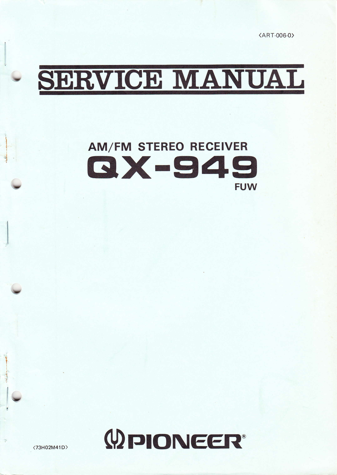 Pioneer QX-949 Service manual