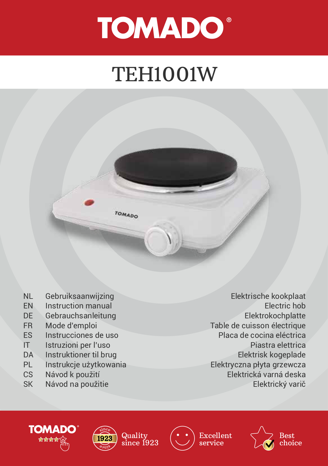 Tomado TEH1001W User guide - ManualMachine.com