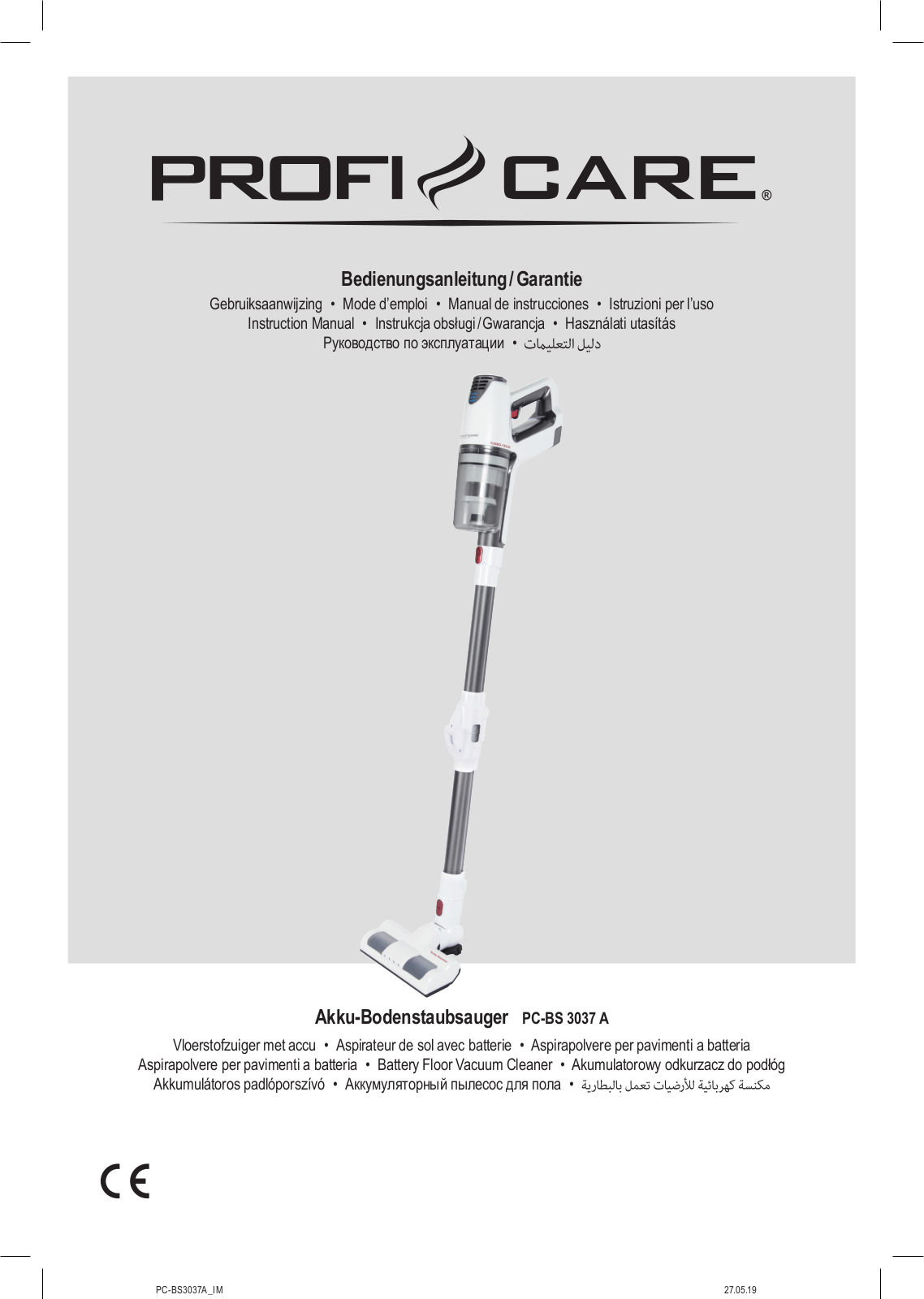 ProfiCare PC-BS 3037 A operation manual