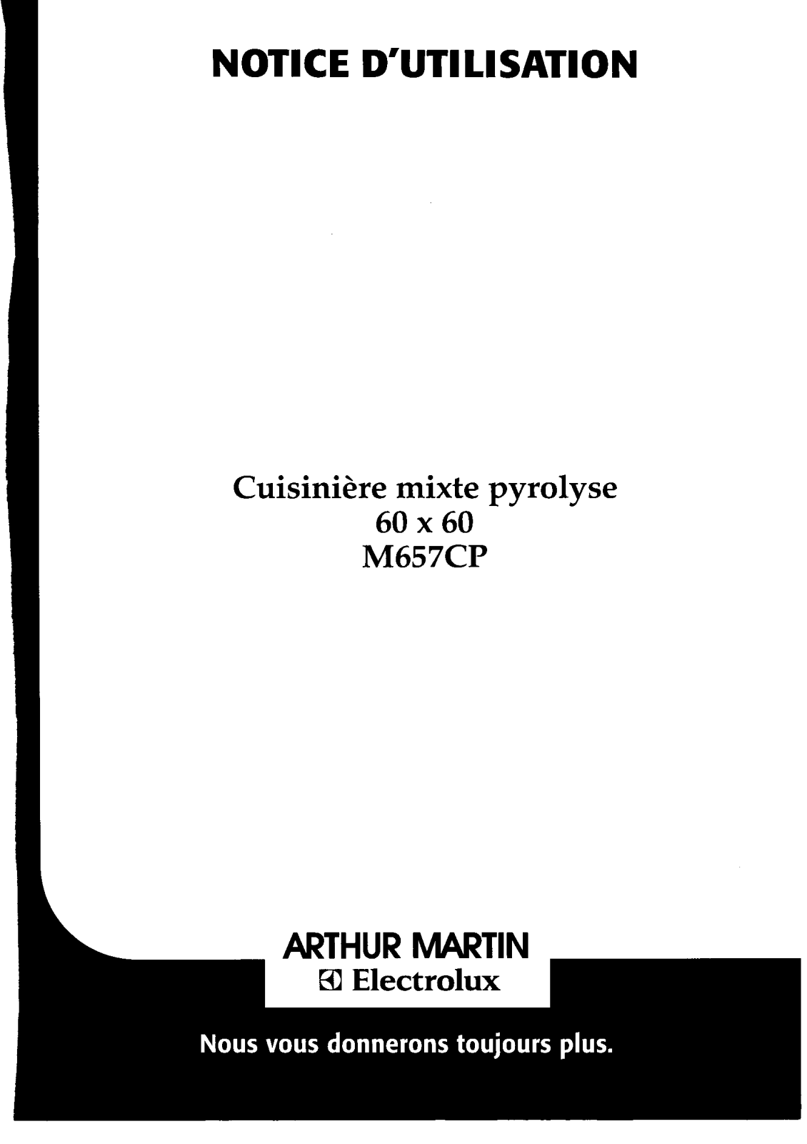 Arthur martin M657CP User Manual