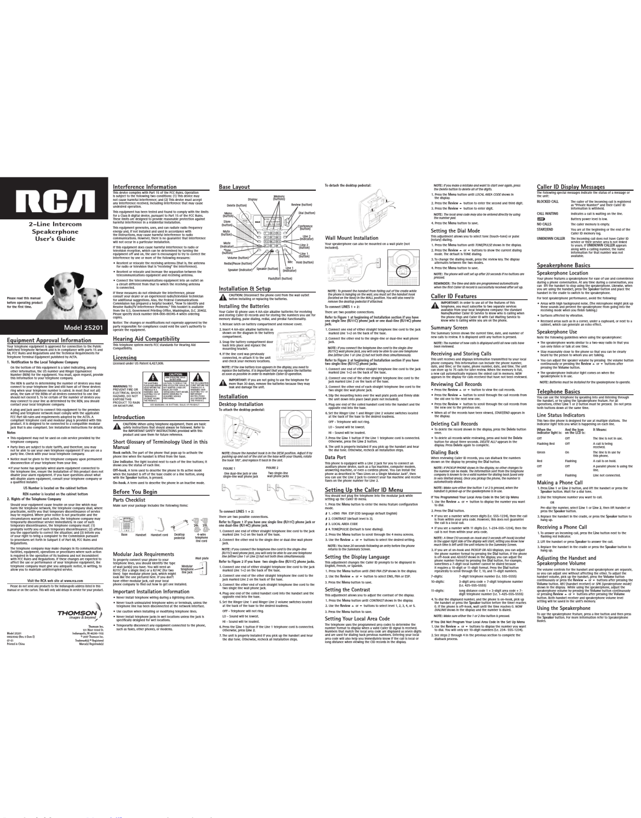 RCA 25201RE1 User Manual