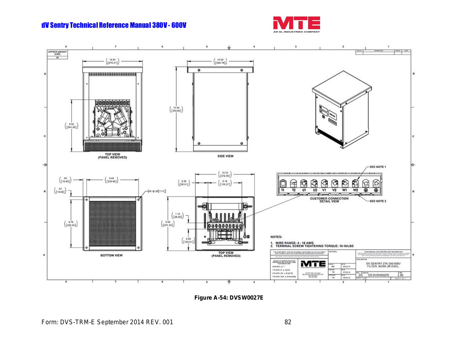 MTE DVSW0027E Technical Reference Manual