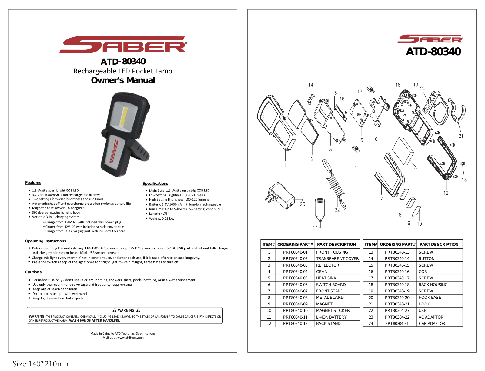 John Deere ATD 80340 User Manual