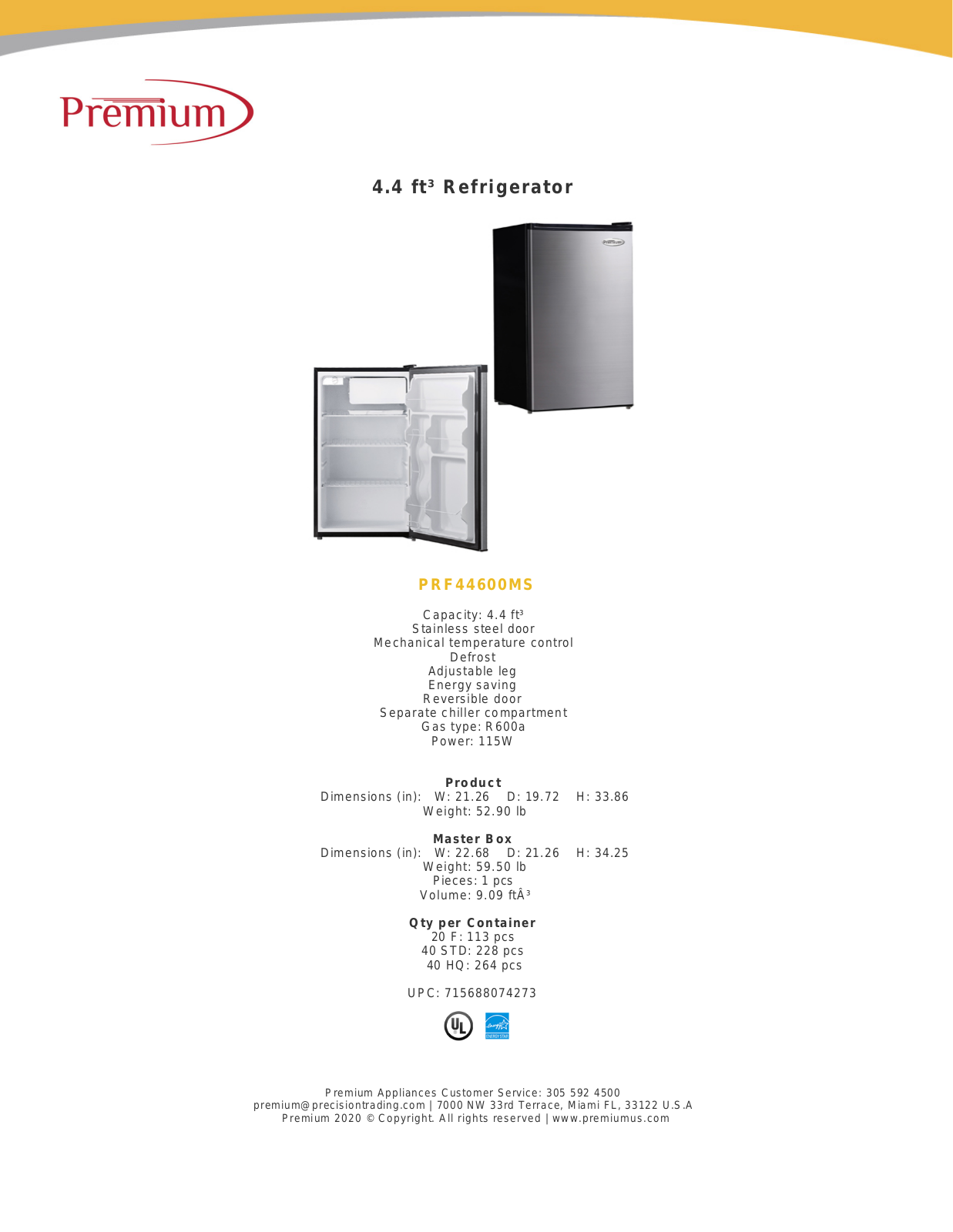 Premium PRNU1101 Specifications - ManualMachine.com