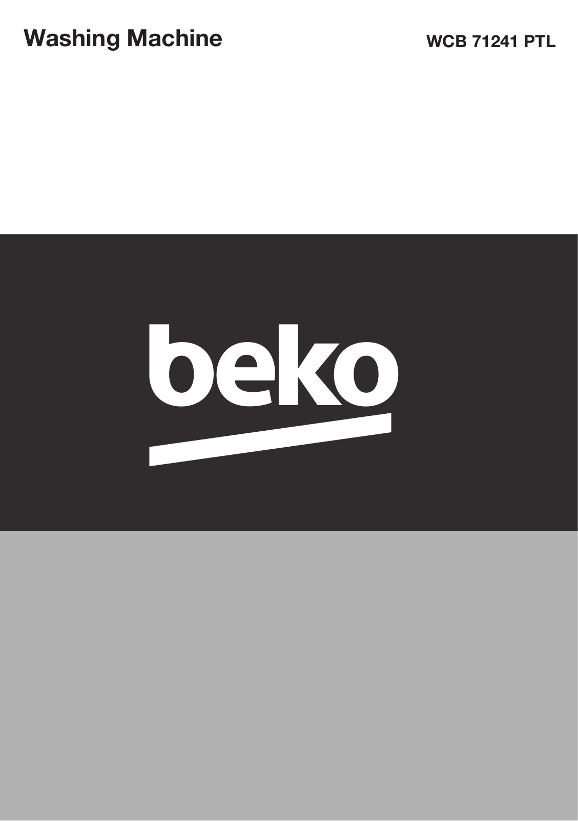 Beko WCB 71241 PTL User manual