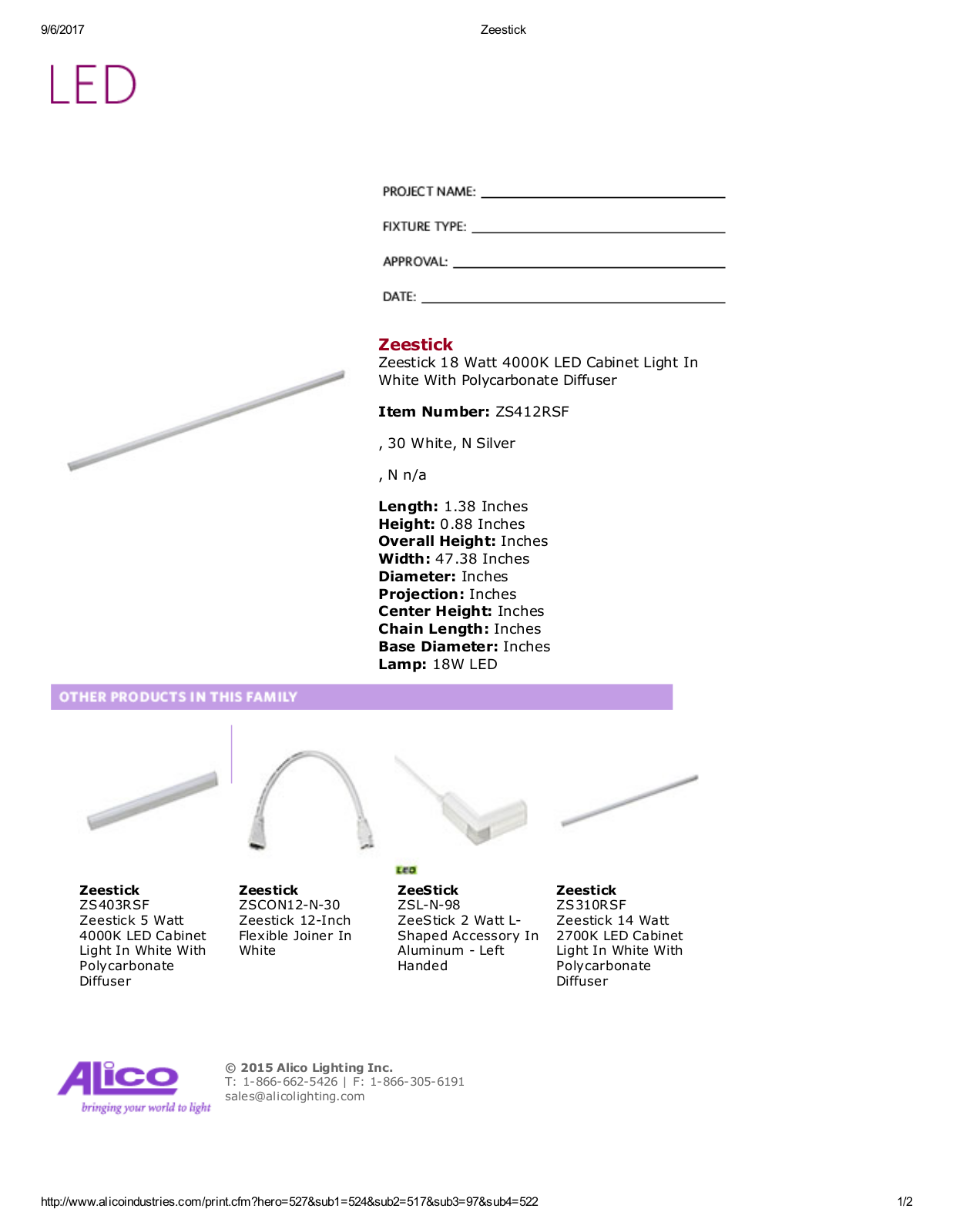 Alico LED1968 Specifications - ManualMachine.com