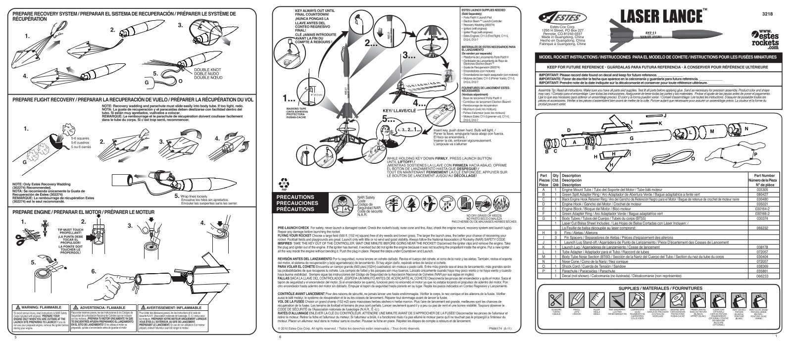 ESTES Laser Lance User Manual