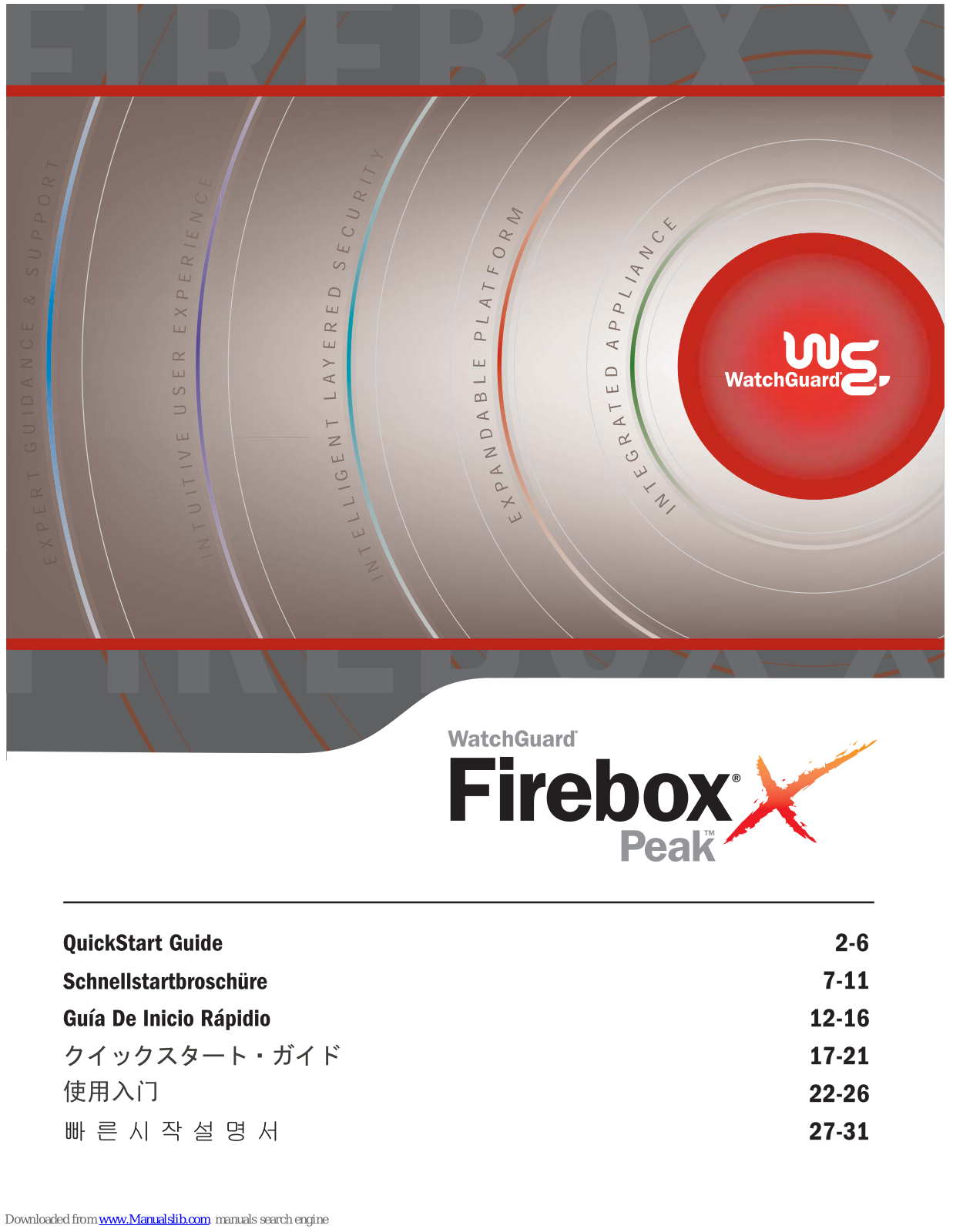 Watchguard Firebox X5000, Firebox X5500E, Firebox X6000, Firebox X6500E, Firebox X8000 Quick Start Manual