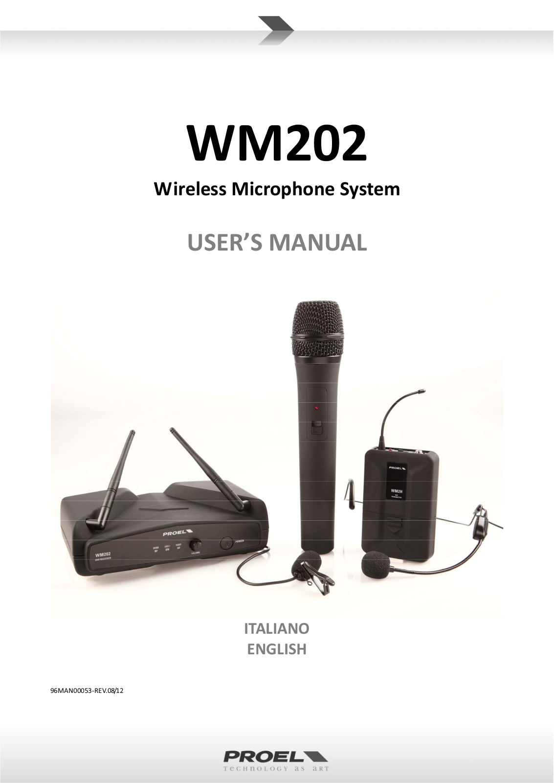 Proel WM202 USER’S MANUAL