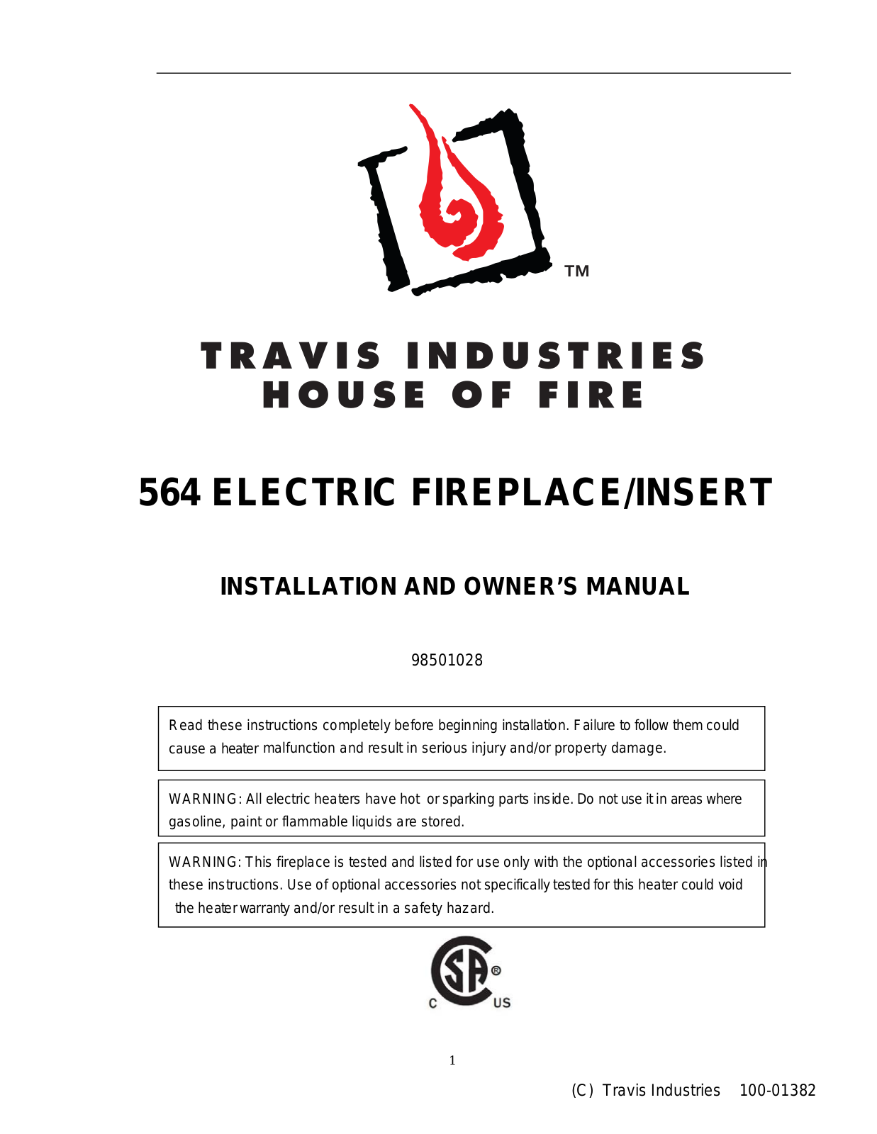 Avalon Firestyles Electric Fireplace User Manual