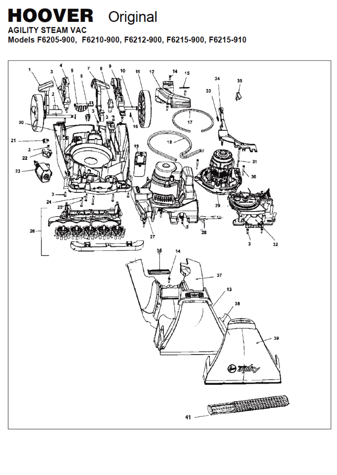 Hoover F6215-910, F6212-900, F6215-900, F6205-900, F6210-900 Owner's Manual