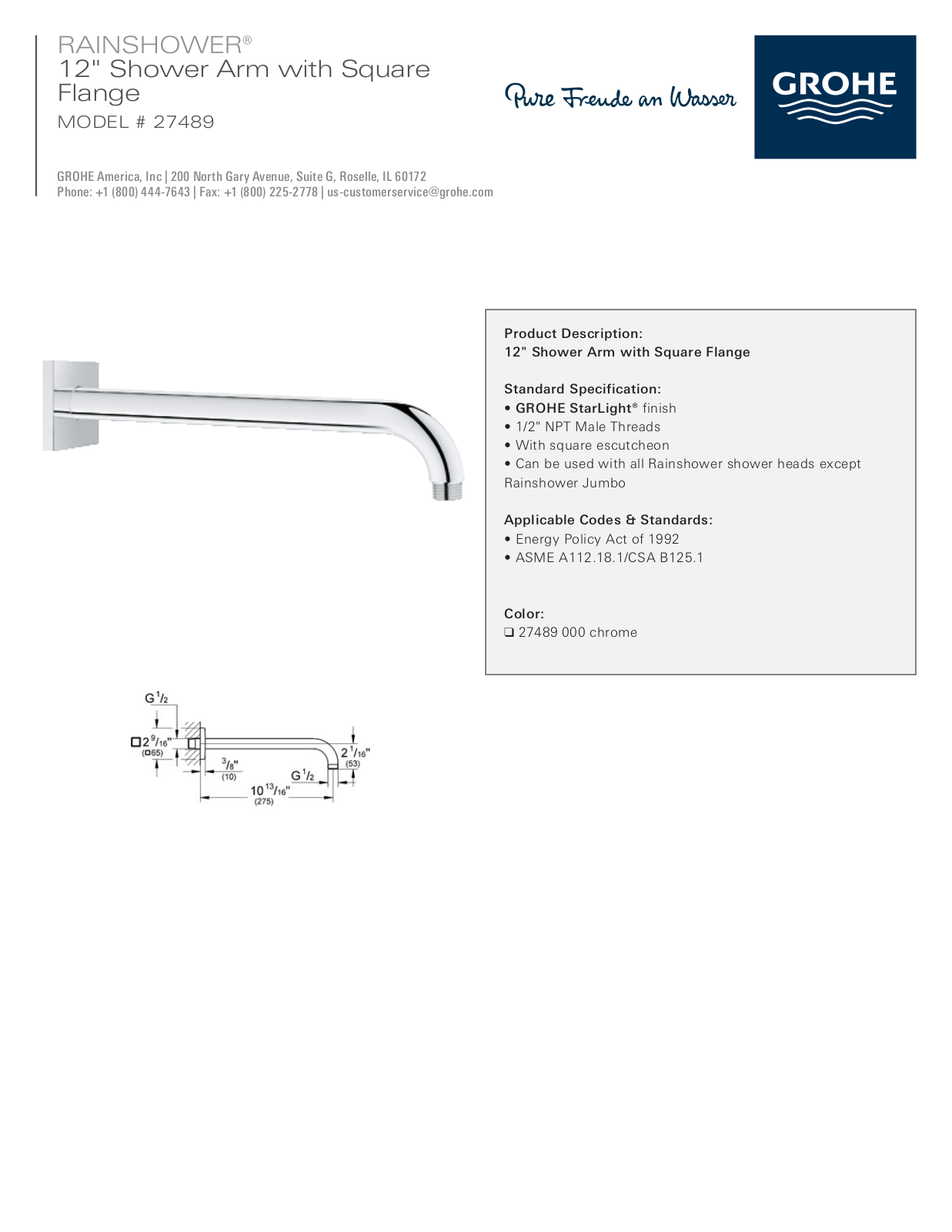 GROHE GRH4407 Specifications - ManualMachine.com
